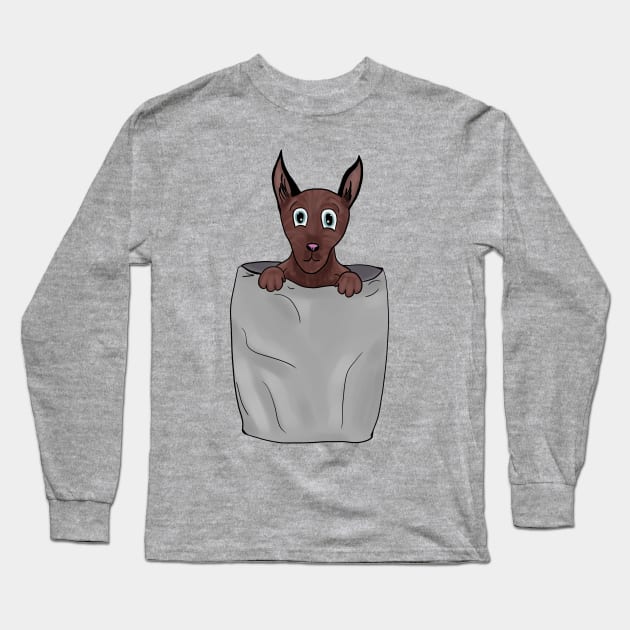 Dog in pocket Long Sleeve T-Shirt by Antiope